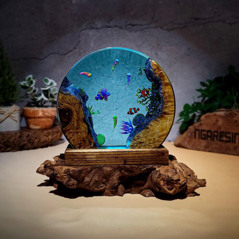 Aquarium & Marine Museum - Ocean Aquarium Organism Resin Table Light