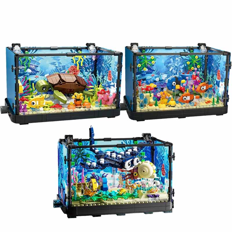 Fish Tank Building Block Set w - Aquarium Marine Fish recension och pris