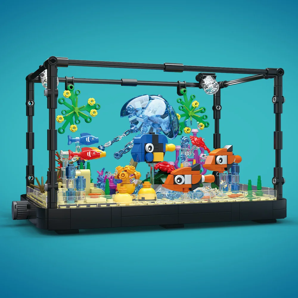 Fish Tank Building Block Set w - Aquarium Marine Fish recension och pris