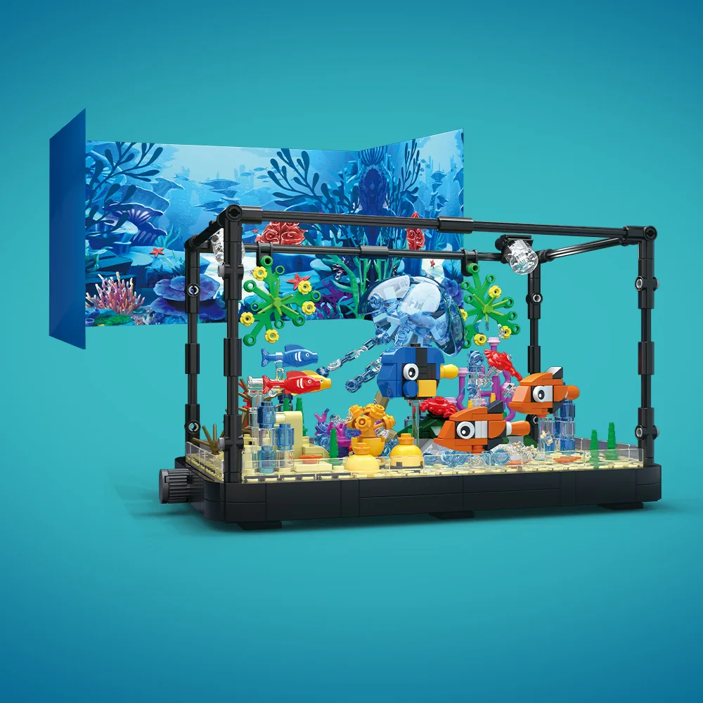 Fish Tank Building Block Set w - Aquarium Marine Fish recension och pris