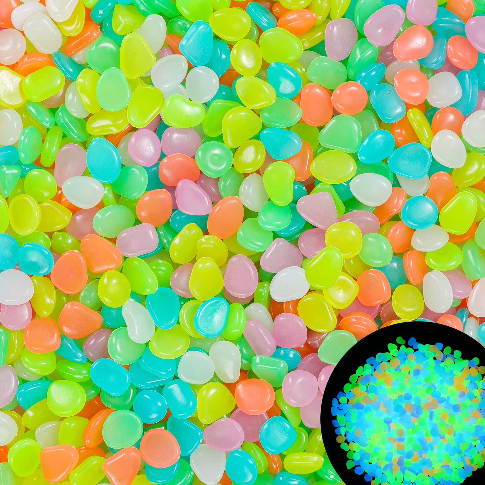 100Pcs Glow in the Dark Garden - Aquarium Marine Stone recension och pris