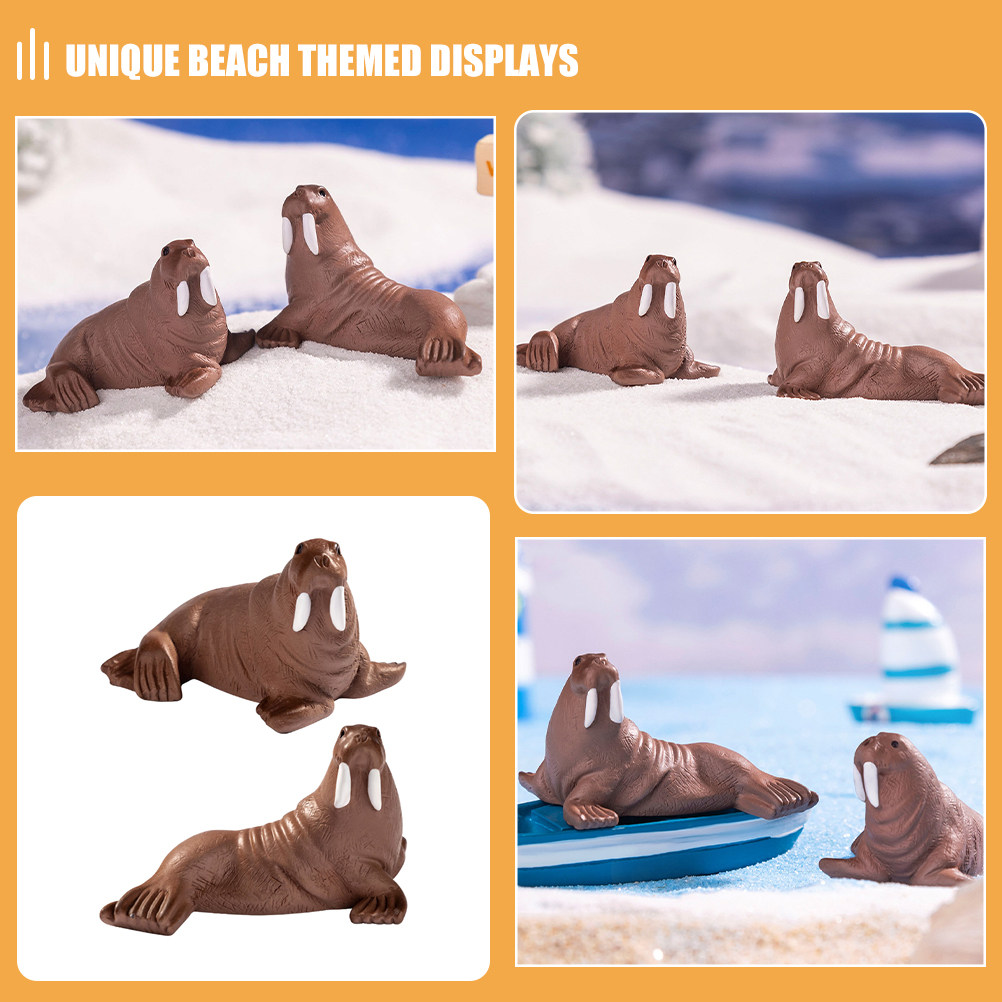 2Pcs Mini Resin Walrus Marine  - Aquarium Marine recension och pris